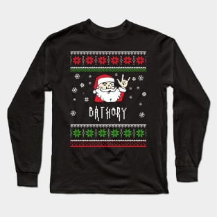 bathory santa metal Long Sleeve T-Shirt